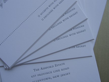 Letterpress invitation