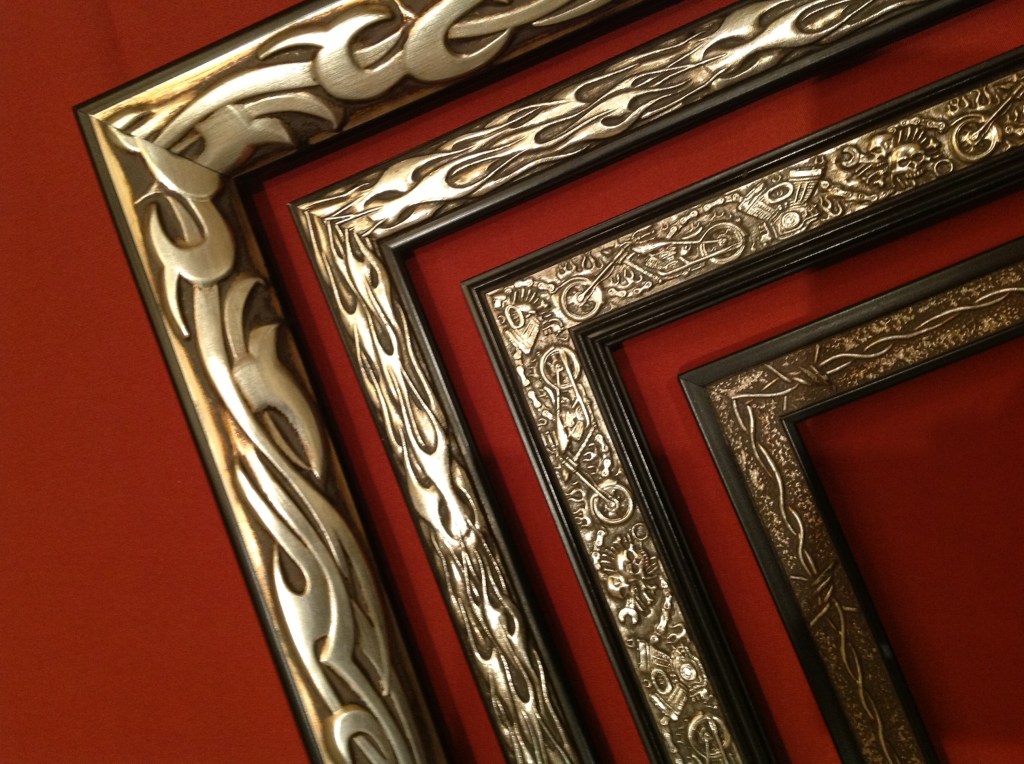 Frames by airbrush artist Dennis Mathewson..