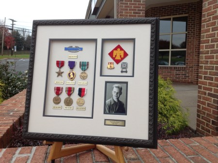 Archival Custom Framing of WWII Military Medals and Photo