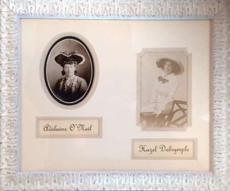 Two Vintage Photos in a Roma Photo Frame with Typeset Name plates