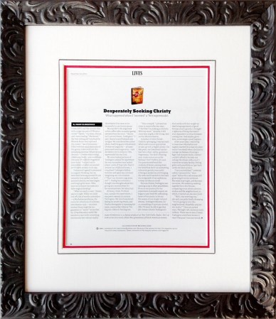 Framed New York Times Magazine article