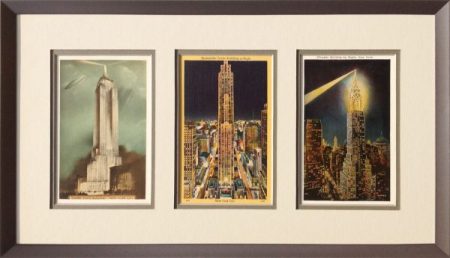 NYC Skyscraper vintage postcard trio