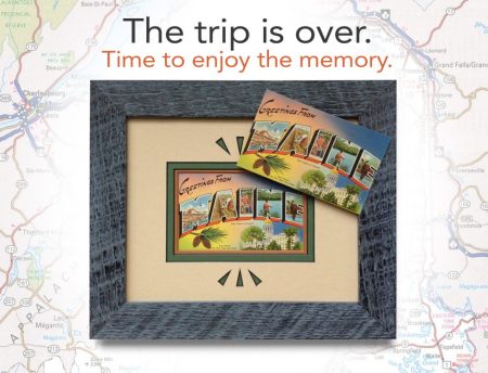 Vintage postcards at Whispering Woods Gallery