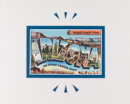 Greetings From Arizona vintage postcard