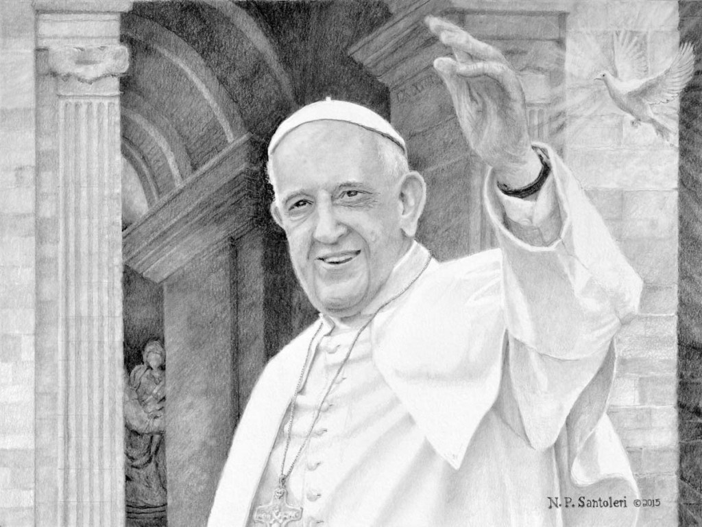 Pope Francis print by Nicholas Santoleri
