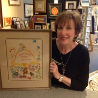 Framed Vintage Baby Stitchery