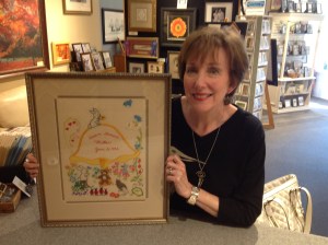 Framed Vintage Baby Stitchery