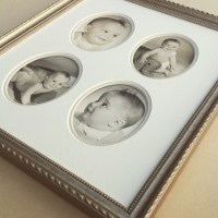 1940's baby photos custom framed