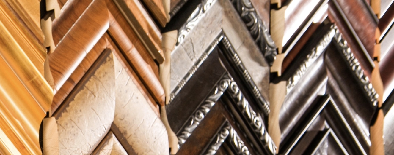 Frame samples at Whispering Woods Gallery