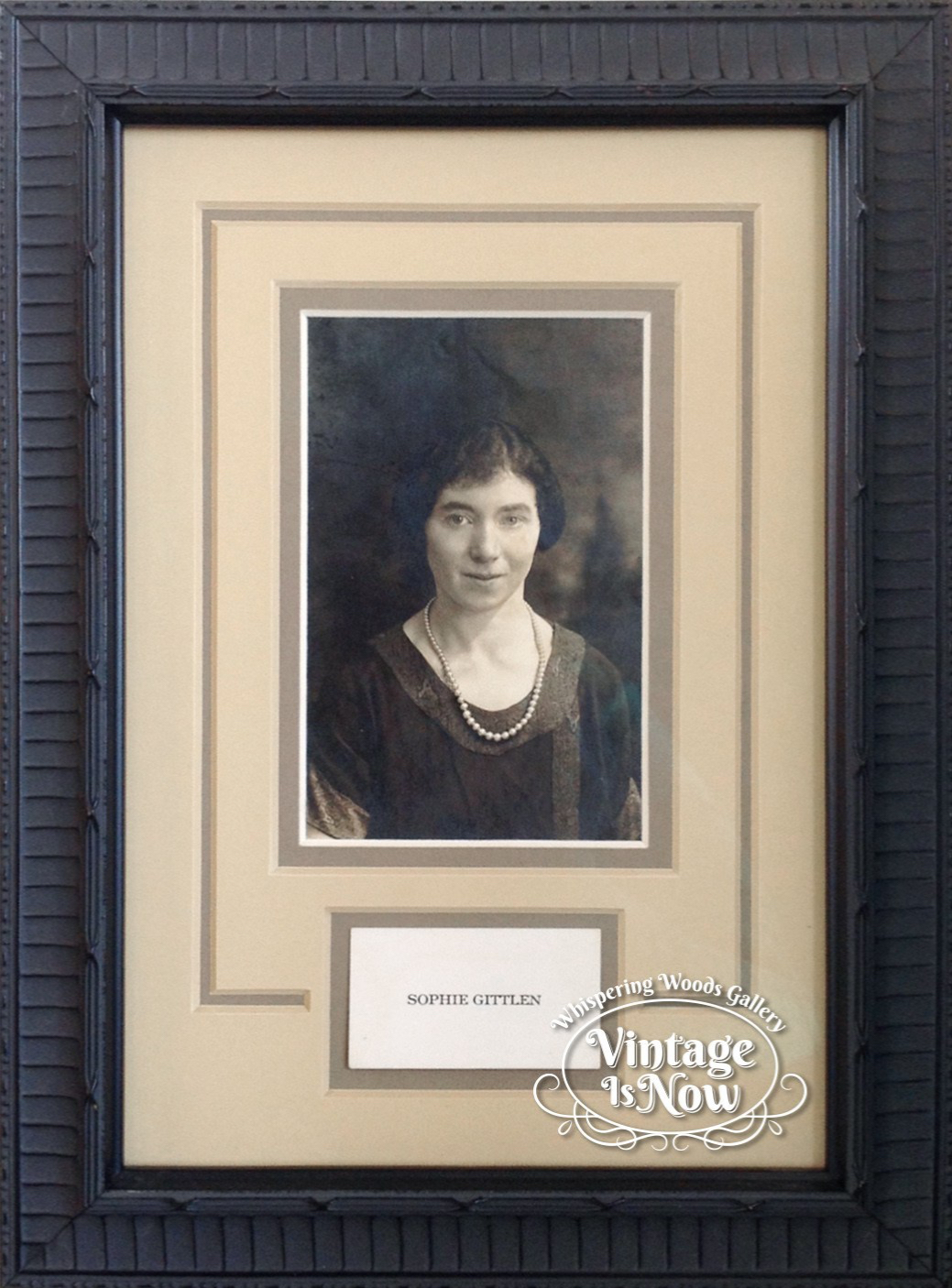 Custom framed photo and calling card