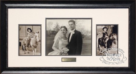 Framed pony and wedding photos