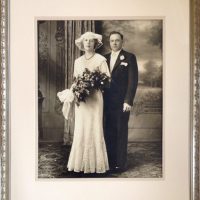 Custom framed wedding portrait