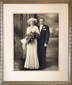 Custom framed wedding portrait