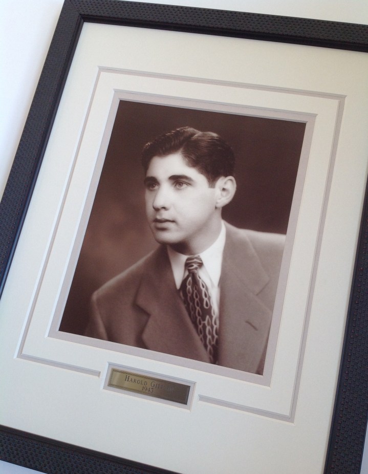 Custom framed high school photo