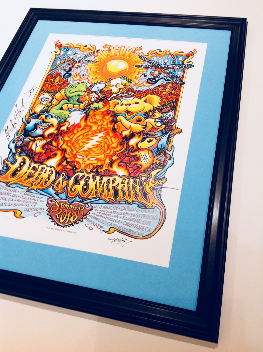 Custom Framed Concert poster