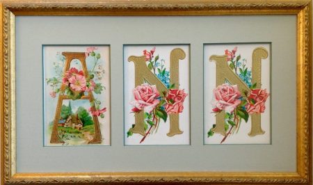 Custom Framed Vintage Postcards