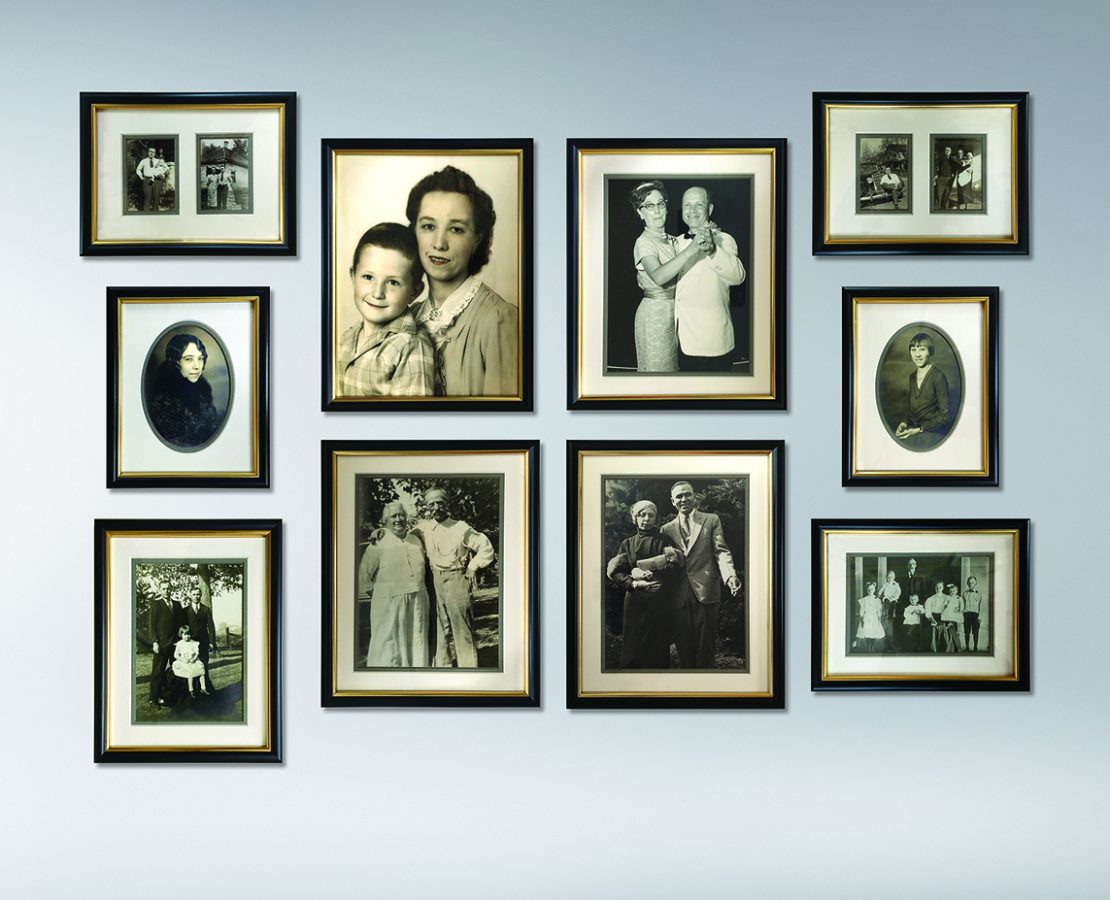 vintage photo gallery wall
