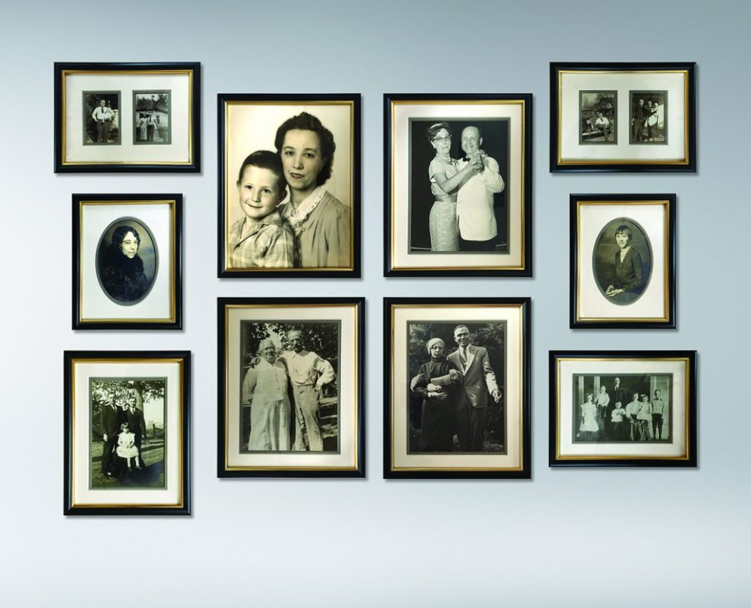 vintage photo gallery wall