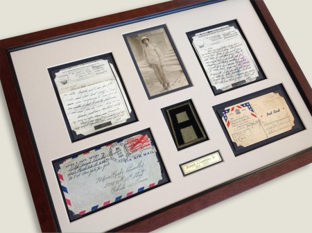 WWII framed military army items