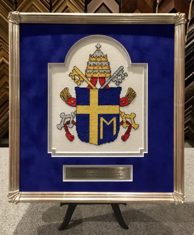 Cross Stitched Coat of Arms