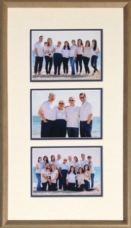 Family vacation photos custom framed