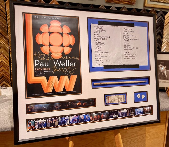 Paul Weller framed concert memorabilia