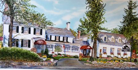 Washington Crossing Inn art print by Judy LaTorre, Bucks County art