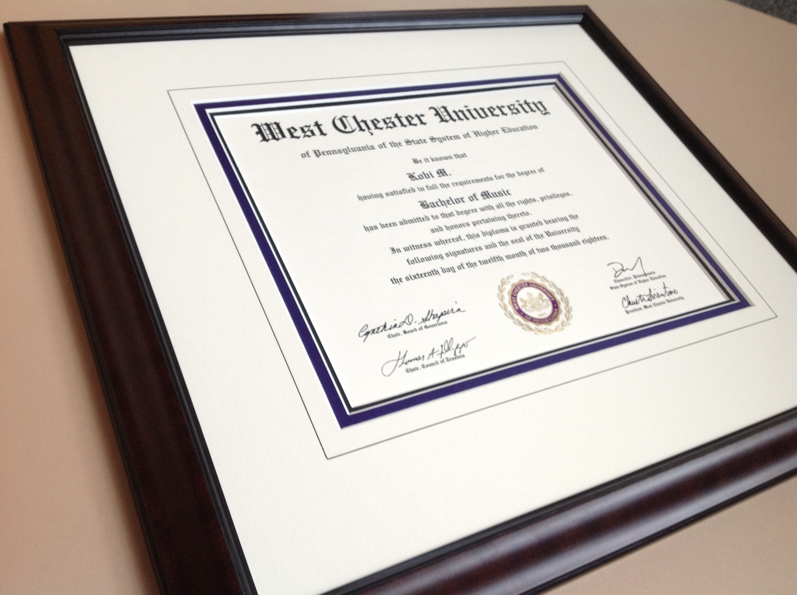 Diploma framing