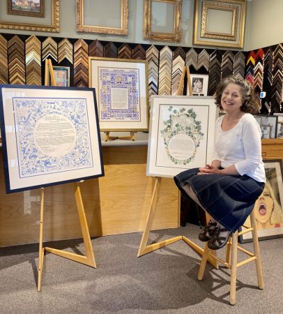 Ketubah framing at Whispering Woods Gallery